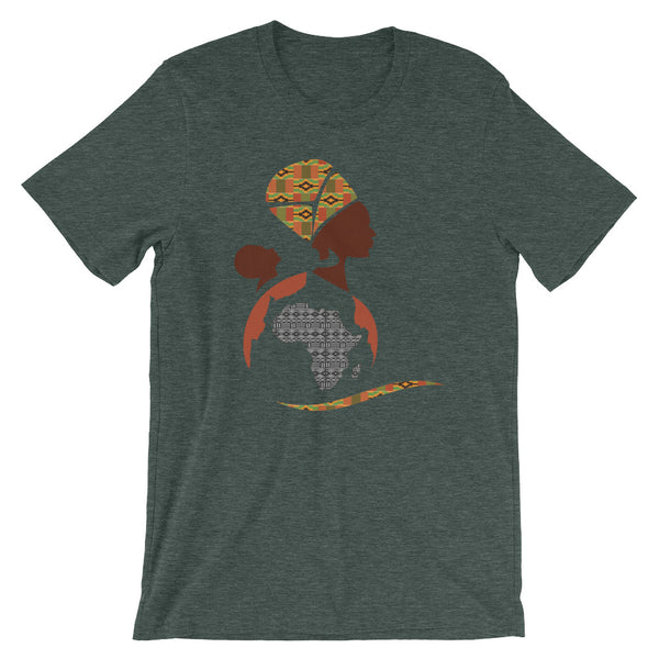 RuvaAfricWear African Print Logo Short-Sleeve Unisex T-Shirt