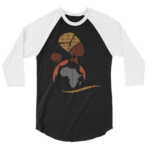 RuvaAfricWear African Print Logo 3/4 sleeve shirt