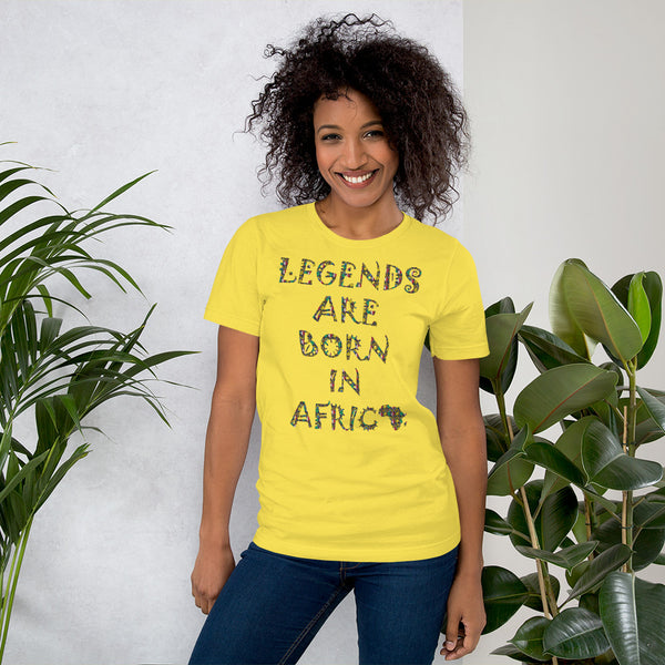 Legends are Born in Africa Zulu Print Short-Sleeve Unisex T-Shirt