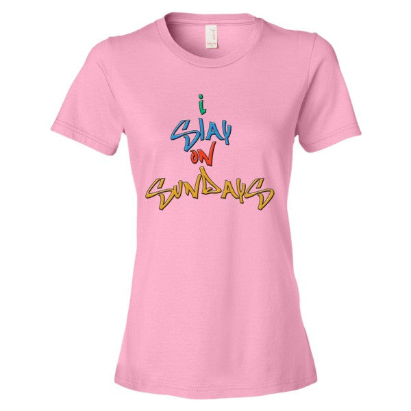 I Slay on Sundays Women's short sleeve t-shirt