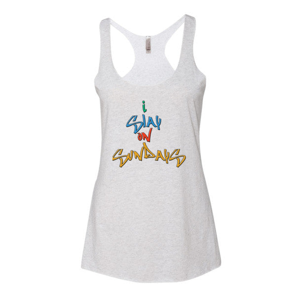 I Slay on Sundays Women's tank top