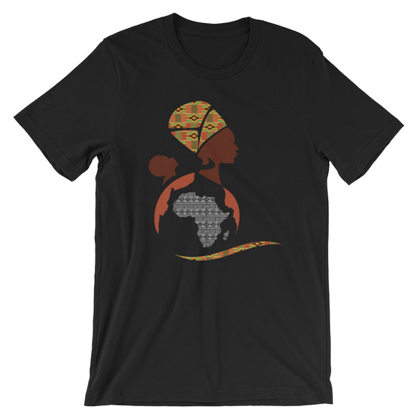 RuvaAfricWear African Print Logo Short-Sleeve Unisex T-Shirt