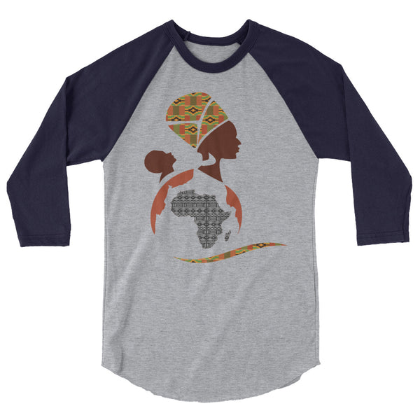 RuvaAfricWear African Print Logo 3/4 sleeve shirt
