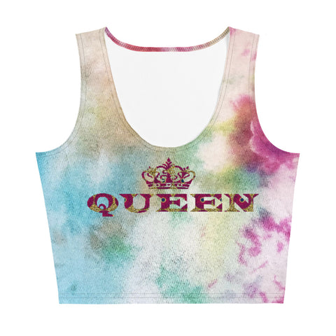 Tie & Dye Ankara Queen Crop Top