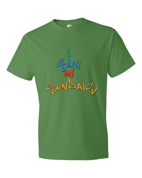 I Slay on Sundays Men's Short sleeve t-shirt