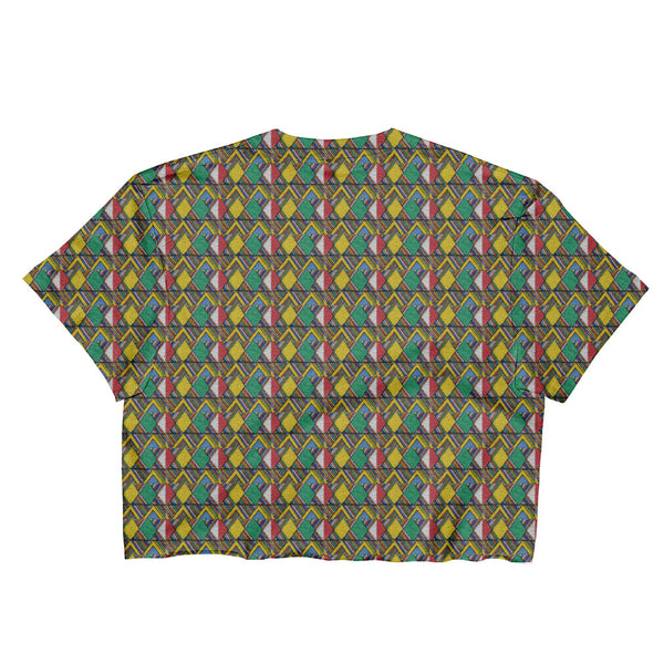 Afrobeats and Chill Ladies Crop Top - Zulu Print