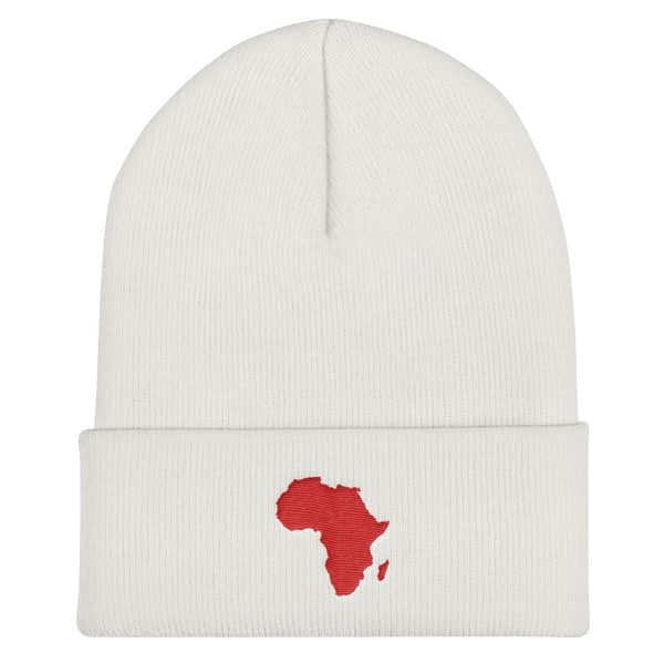 African Map Cuffed Beanie