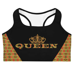 Queen Kente Print Sports bra