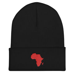 African Map Cuffed Beanie