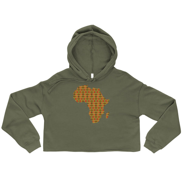 African Map Crop Hoodie