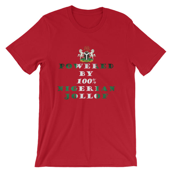 Powered By Nigerian Jollof Rice Unisex T-Shirt