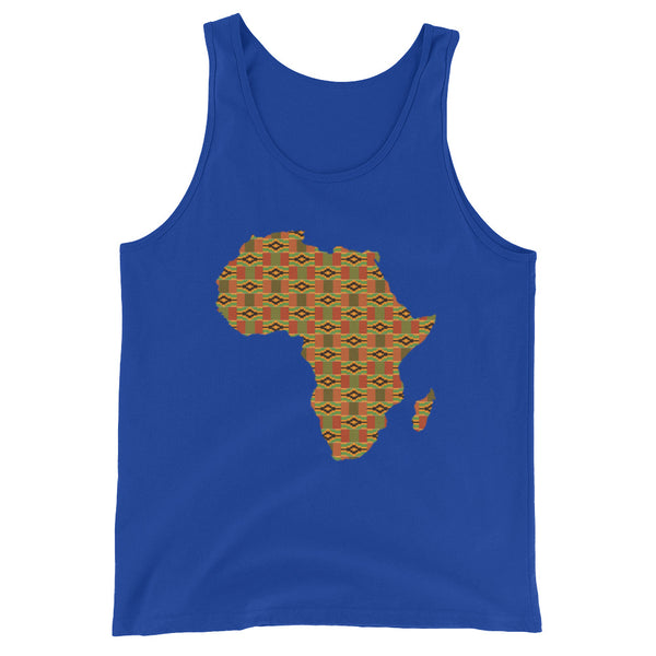 African Map Kente Print Unisex  Tank Top