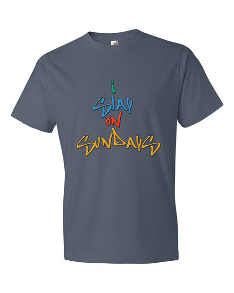 I Slay on Sundays Men's Short sleeve t-shirt