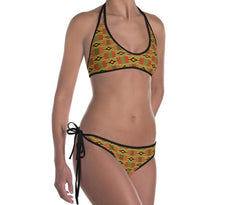 Kente Print Reversible Bikini