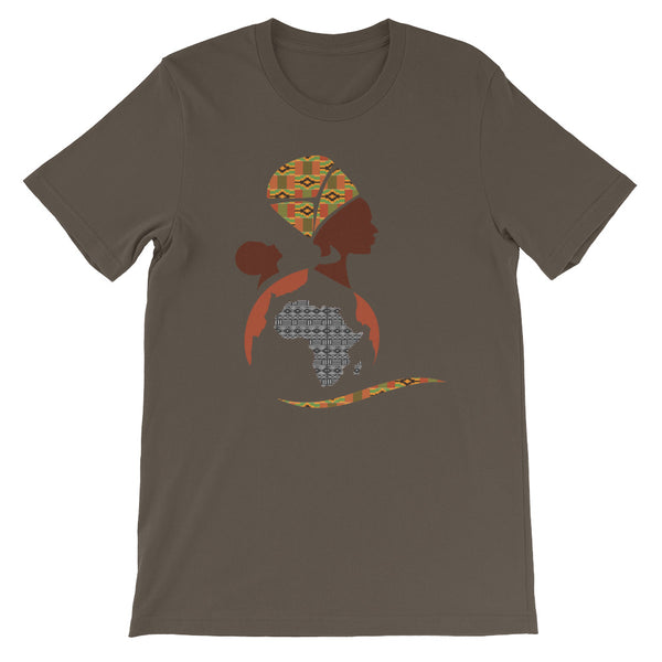 RuvaAfricWear African Print Logo Short-Sleeve Unisex T-Shirt