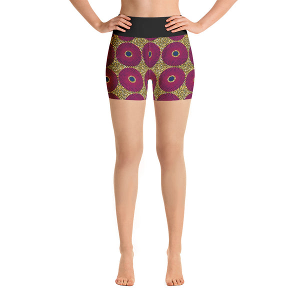 Ankara Print Yoga Shorts