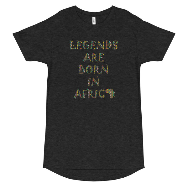 Legends Are Born in Africa Zulu Print Long Body Urban Tee