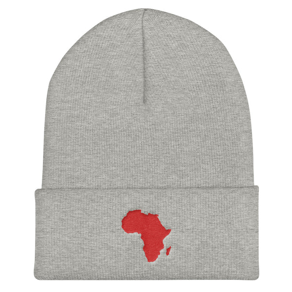 African Map Cuffed Beanie