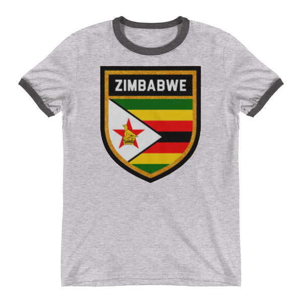 Zimbabwe Badge Ringer T-Shirt
