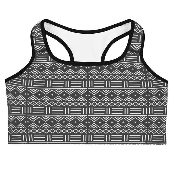Mud Cloth Print Sports bra