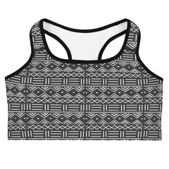 Mud Cloth Print Sports bra