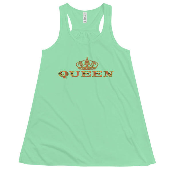 Queen Kente Print Women's Flowy Racerback Tank