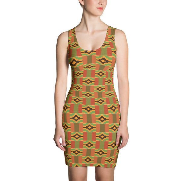 Kente Bodycon Party Dress
