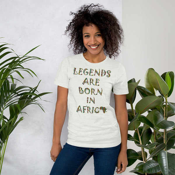 Legends are Born in Africa Zulu Print Short-Sleeve Unisex T-Shirt