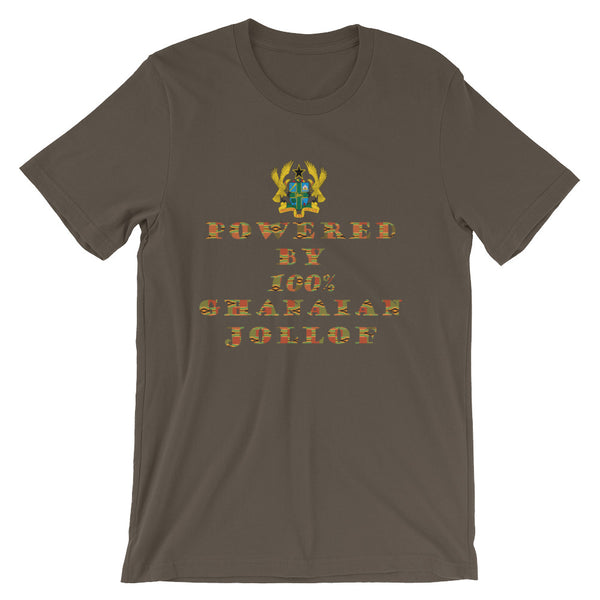 Powered by Ghanaian Jollof Unisex T-Shirt