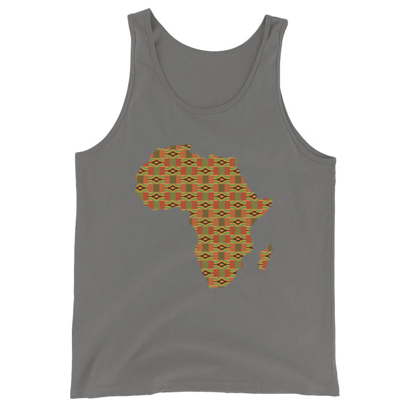 African Map Kente Print Unisex  Tank Top
