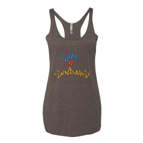 I Slay on Sundays Women's tank top