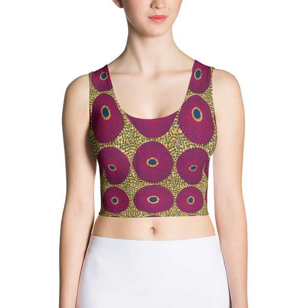Ankara Circles Crop Top