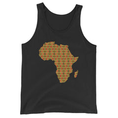 African Map Kente Print Unisex  Tank Top