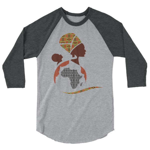 RuvaAfricWear African Print Logo 3/4 sleeve shirt