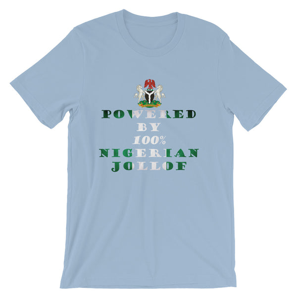 Powered By Nigerian Jollof Rice Unisex T-Shirt