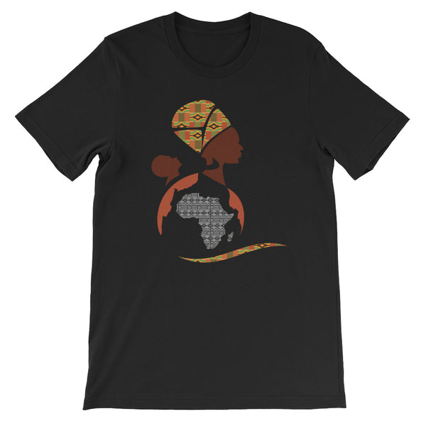 RuvaAfricWear African Print Logo Short-Sleeve Unisex T-Shirt