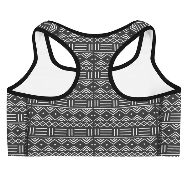 Mud Cloth Print Sports bra
