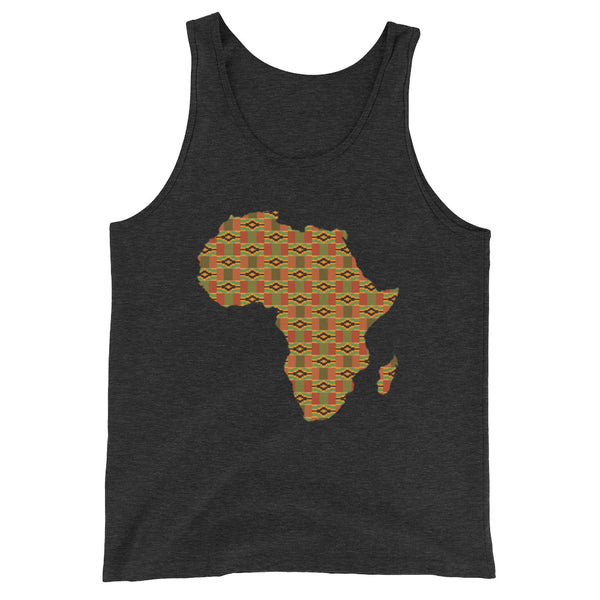 African Map Kente Print Unisex  Tank Top