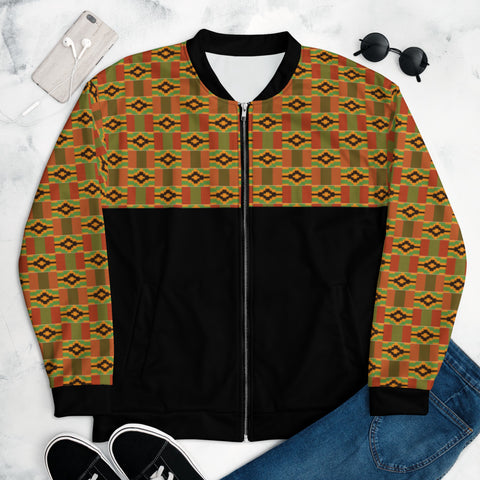 RuvaAfricWear Kente Unisex Bomber Jacket