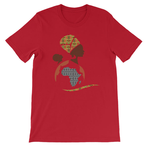 RuvaAfricWear African Print Logo Short-Sleeve Unisex T-Shirt