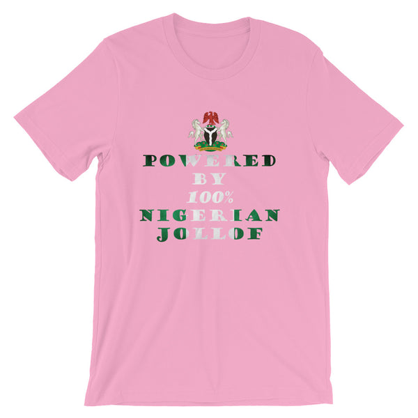 Powered By Nigerian Jollof Rice Unisex T-Shirt