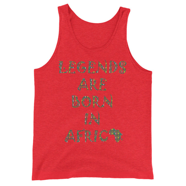 Legends Are Born in Africa Zulu Print Unisex  Tank Top