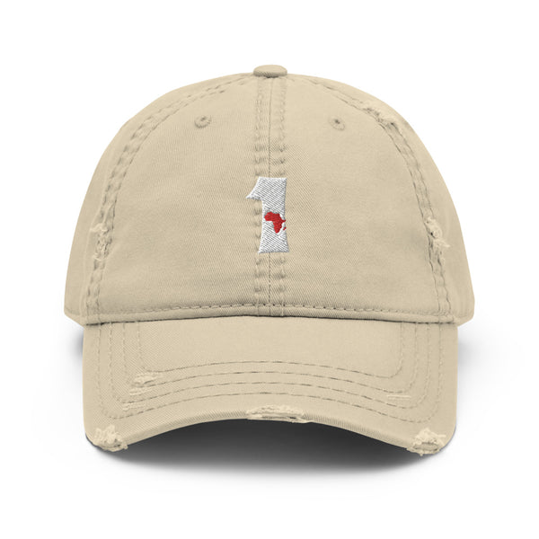 Africa Number 1 Distressed Dad Hat