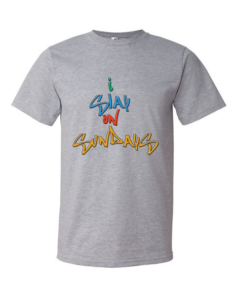 I Slay on Sundays Men's Short sleeve t-shirt