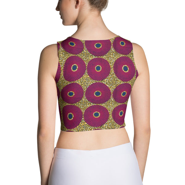 Ankara Circles Crop Top