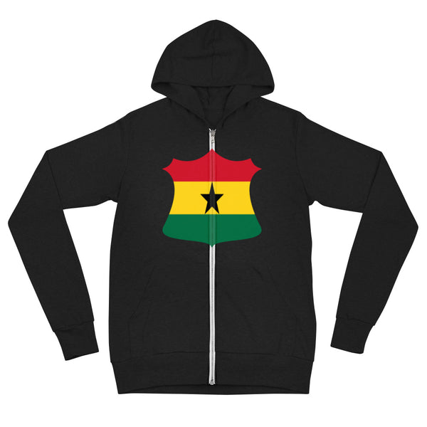 Ghana Crest Badge Unisex zip hoodie