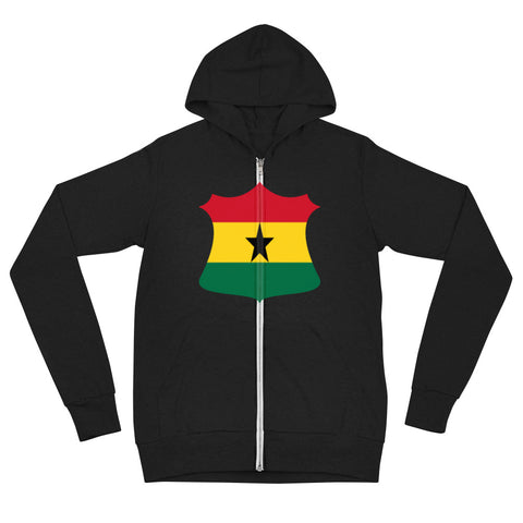 Ghana Crest Badge Unisex zip hoodie