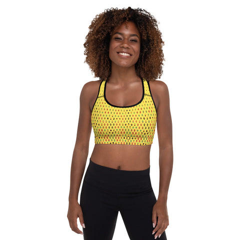 Kente Diamonds Scatter Padded Sports Bra