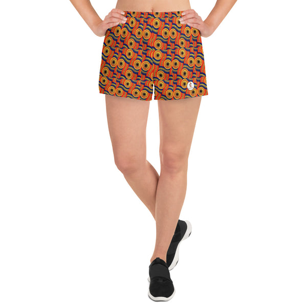 Kumusha Print Women's Athletic Short Shorts