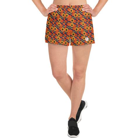 Kumusha Print Women's Athletic Short Shorts